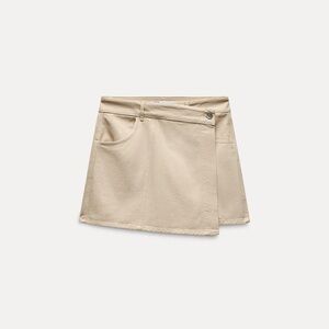ZARA DENIM WRAP SKORT Z1975